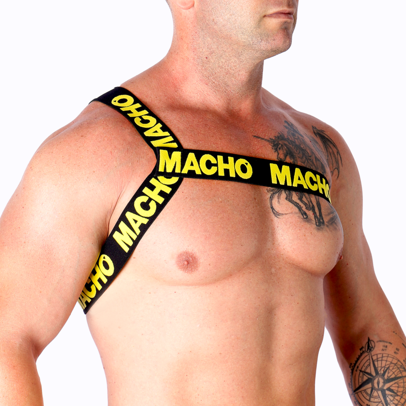 MACHO - ARNÊS ROMANO BRANCO S/M