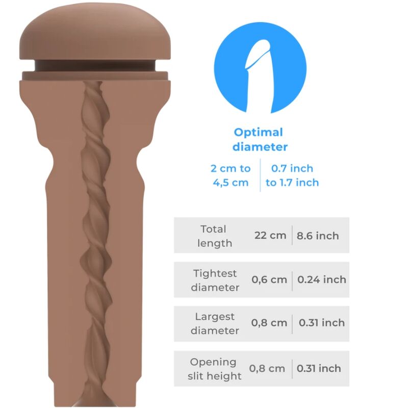 KIIROO - FEEL STROKER EXTRA TIGHT BUTT MÉDIO MARROM