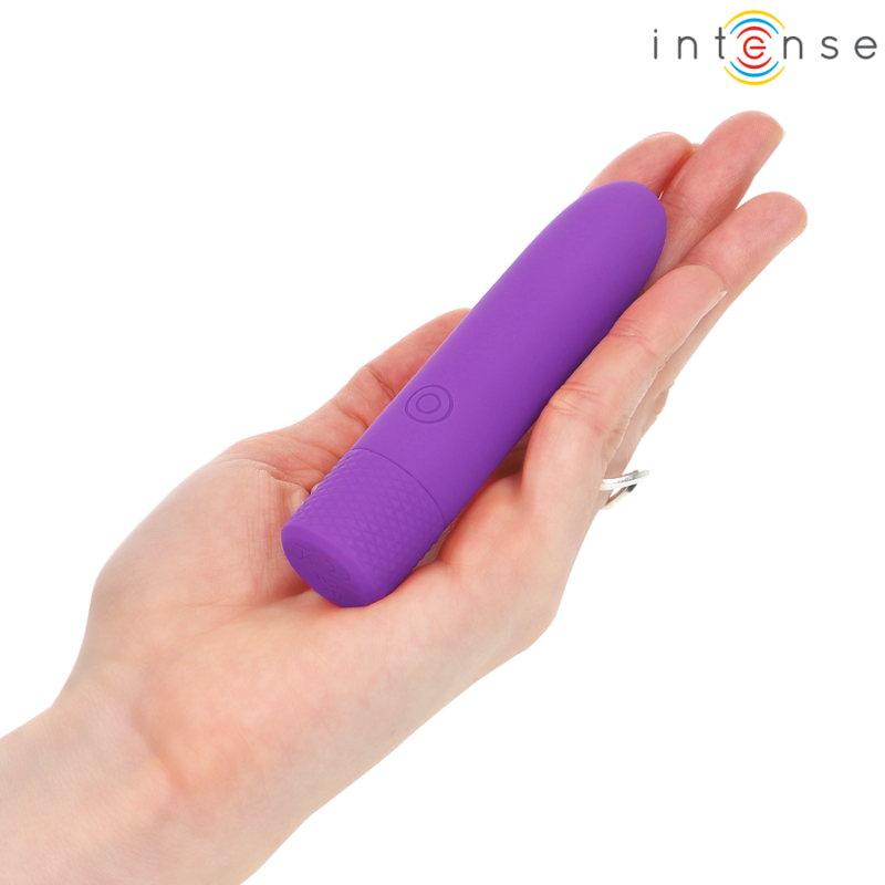 INTENSE - SYMONE  USB RECARREGÁVEL VIBRATÓRIA BULLET 8 VIBRAÇÕES ROXO 10 X 2,2 CM