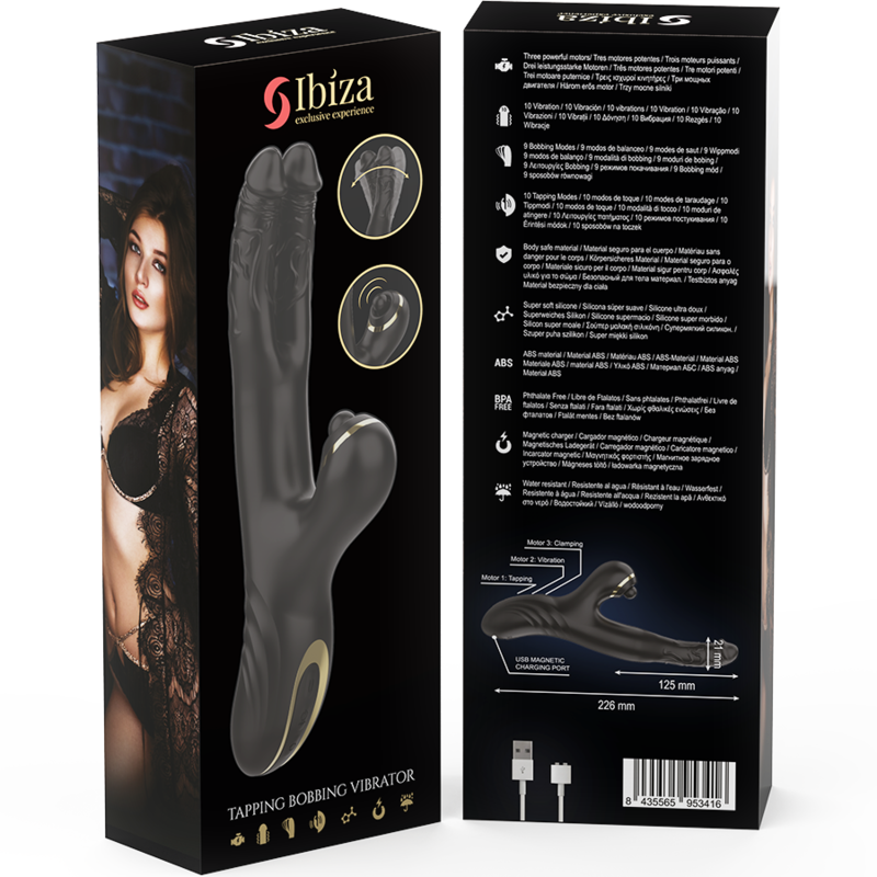 IBIZA - VIBRADOR DUPLO TWO DRAGONS PRETO