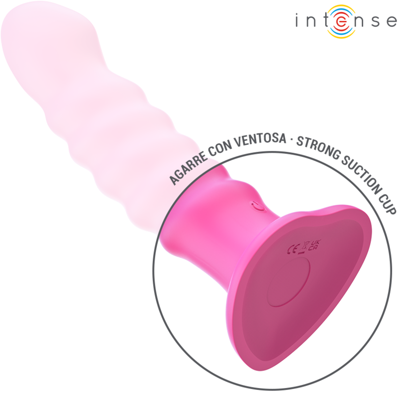 INTENSE - CINDY VIBRADOR TAMANHO L DESIGN ESPIRAL 10 VIBRAÇÕES ROSA CONTROLE REMOTO