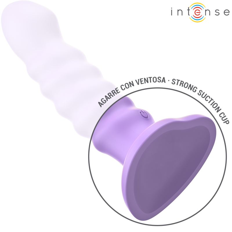 INTENSE - BRENDA VIBRADOR TAMANHO M DESIGN ESPIRAL 10 VIBRAÇÕES ROXO CONTROLE REMOTO