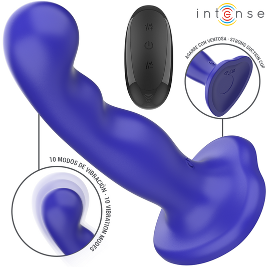 INTENSE - SHORTY VIBRADOR COM VENTOSA AZUL CONTROLE REMOTO