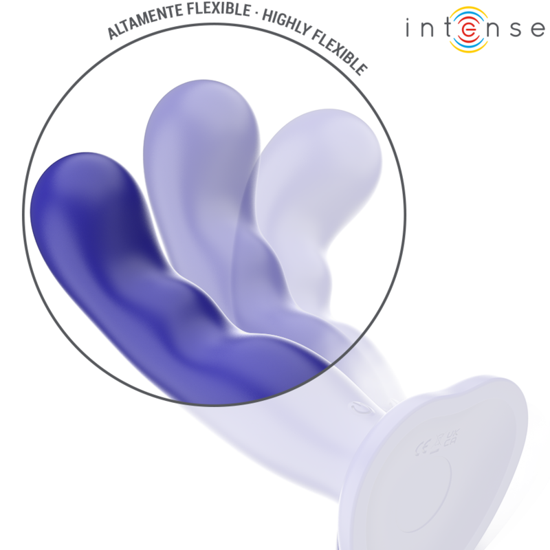 INTENSE - SHORTY VIBRADOR COM VENTOSA AZUL CONTROLE REMOTO