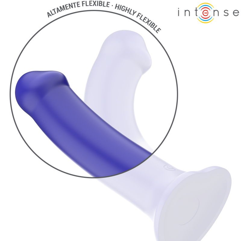 INTENSE - VICTORIA VIBRADOR COM VENTOSA 10 VIBRAÇÕES AZUL ESCURO CONTROLE REMOTO