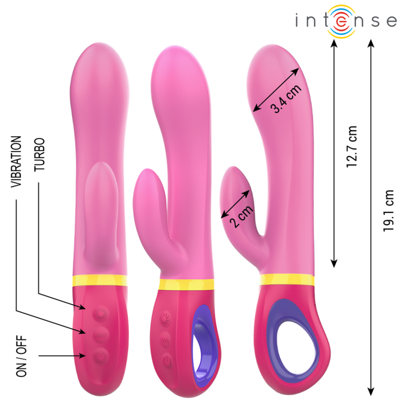 INTENSO - VIBRADOR DE COELHO ROSA DAPHNE