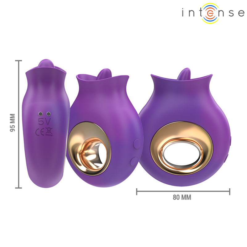 INTENSE - ESTIMULADOR DE CLITÓRIS TULI 9 VIBRAÇÕES E 9 OSCILAÇÕES ROXO