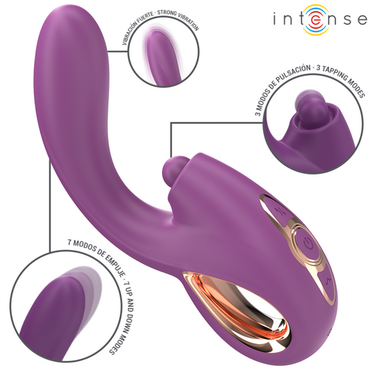 INTENSE - LALI MULTIFUNCIONAL VIBRADOR G-SPOT TAPPING & THRUST & VIBRATION ROXO