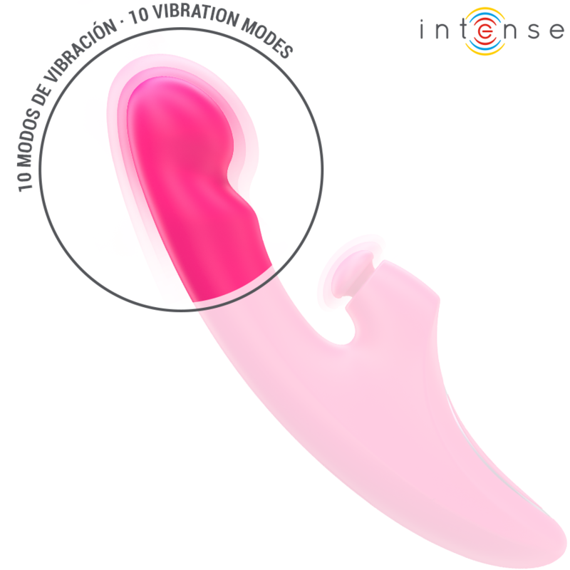 INTENSE - EMI VIBRADOR 13,5 CM MULTIFUNÇÃO 3 EM 1 10 VIBRAÇÕES ROSA