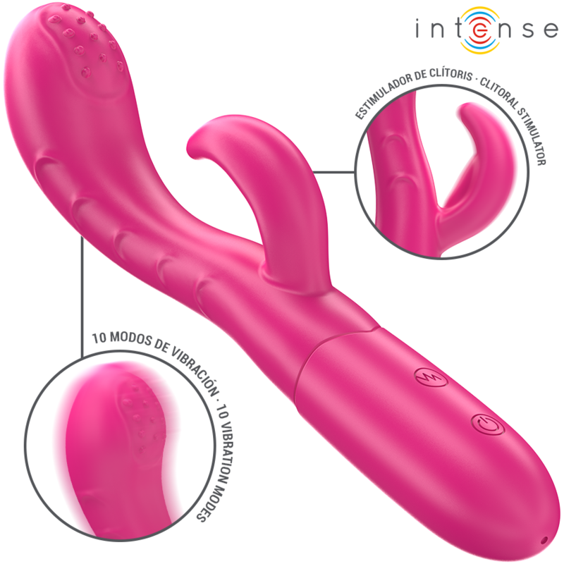 INTENSE - AMARA VIBRADOR COM LÍNGUA ESTIMULANTE 10 VIBRAÇÕES ROSA