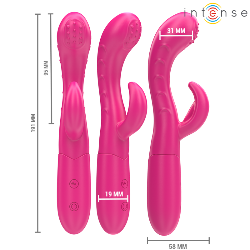 INTENSE - AMARA VIBRADOR COM LÍNGUA ESTIMULANTE 10 VIBRAÇÕES ROSA