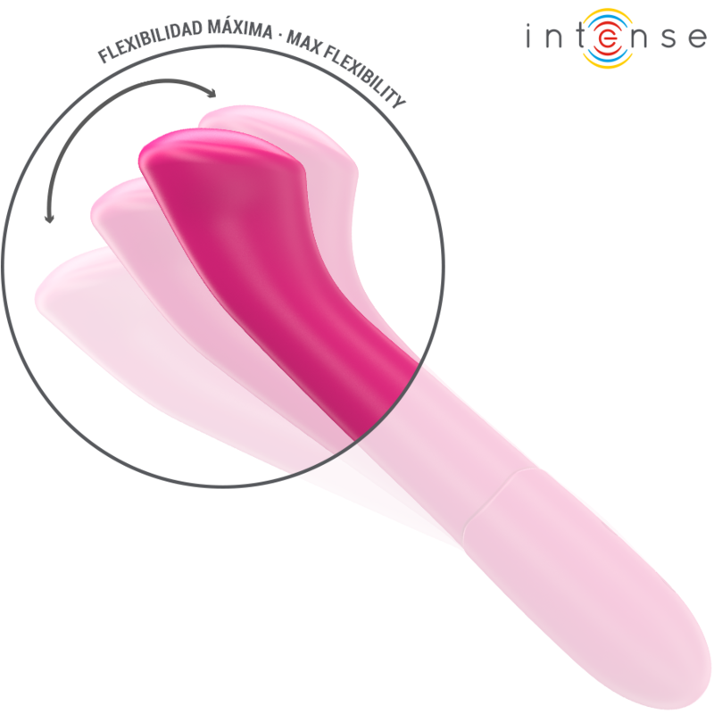 INTENSE - PATY VIBRADOR 19 CM FLEXÍVEL 10 VIBRAÇÕES MODELO 2 ROSA