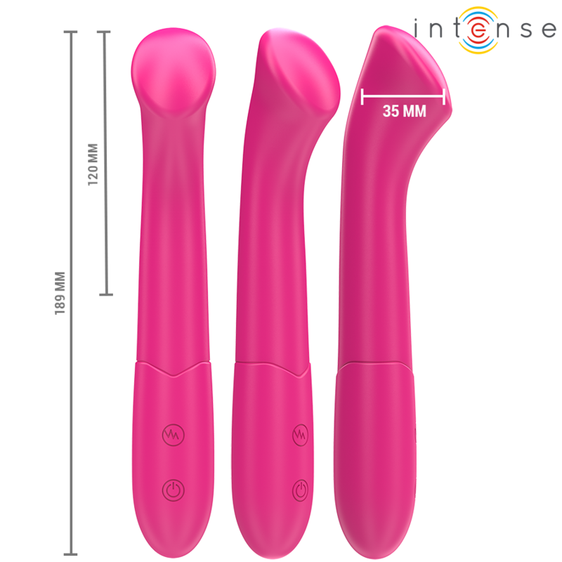 INTENSE - PATY VIBRADOR 19 CM FLEXÍVEL 10 VIBRAÇÕES MODELO 2 ROSA