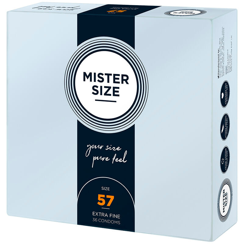 MISTER SIZE - PRESERVATIVO TAMANHO L 57 MM (36 UNIDADES)