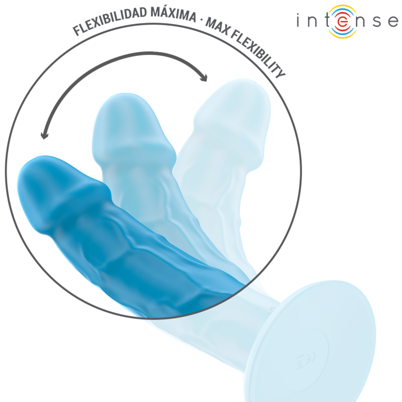 INTENSE - PHOEBE VIBRADOR REALISTA 10 VIBRAÇÕES AZUL CONTROLE REMOTO