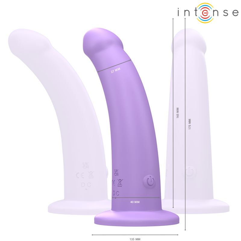 INTENSE - EDDIE VIBRADOR 17,5 CM 10 VIBRAÇÕES ROXO CONTROLE REMOTO