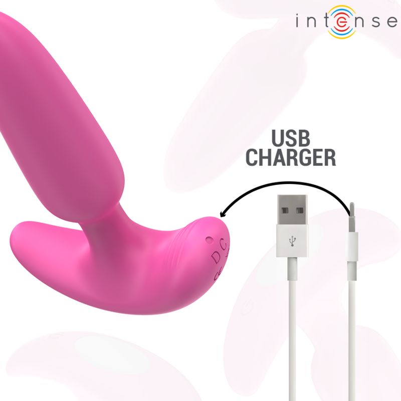 INTENSE - ROSS ANAL PLUG 10 VIBRAÇÕES ROSA CONTROLE REMOTO