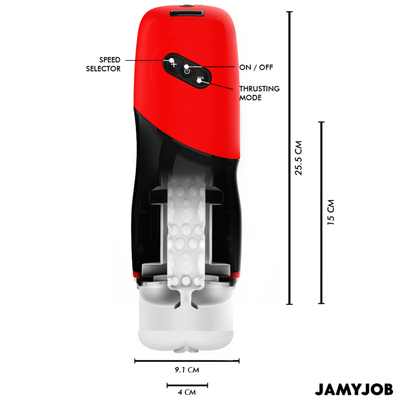 JAMYJOB - MASTURBADOR AUTOMÁTICO DE VAGINA XPEED 5 MODOS DE IMPULSO E EFEITO SOM