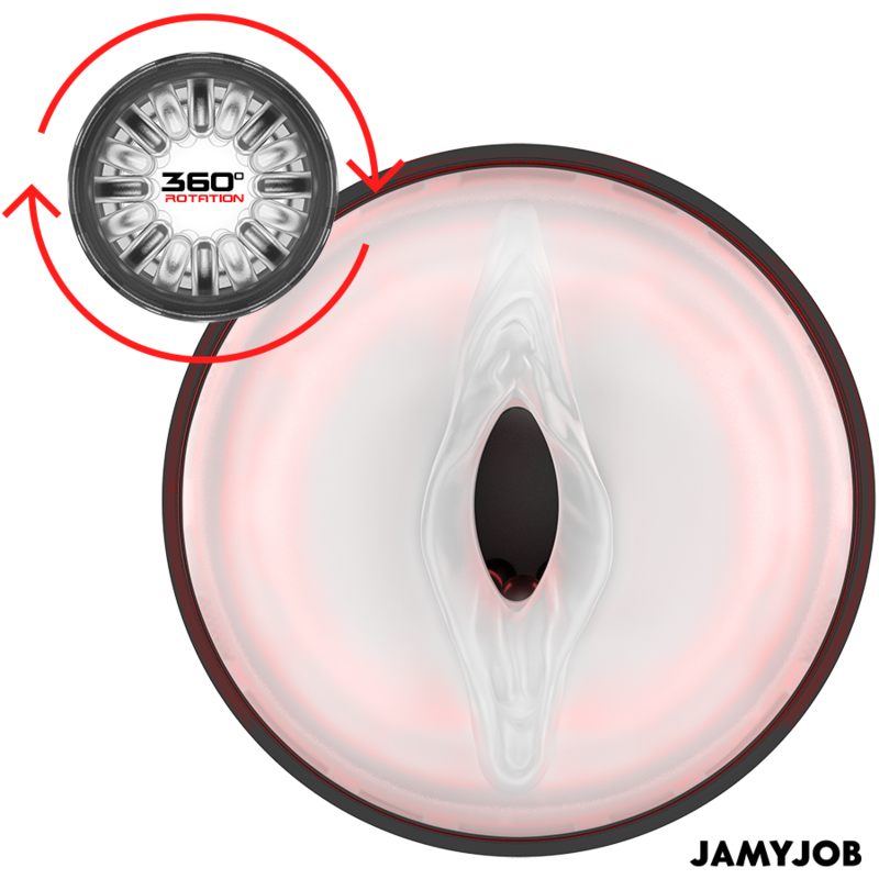 JAMYJOB - MASTURBADOR AUTOMÁTICO DE VAGINA CYCLONE 10 MODOS DE ROTAÇÃO E IMPULSO