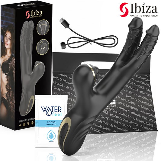 IBIZA - VIBRADOR DUPLO TWO DRAGONS PRETO