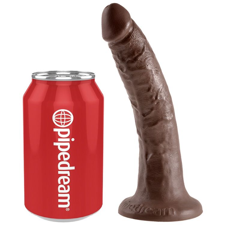 KING COCK - 7 DILDO CHOCOLATE 17.8 CM