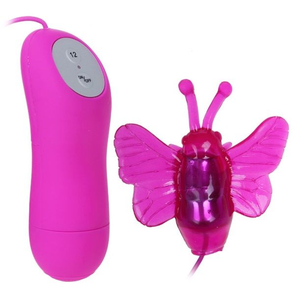 BAILE - VIBRADOR ESTIMULADOR DE BORBOLETA SECRETO PRETTY LOVE 12V