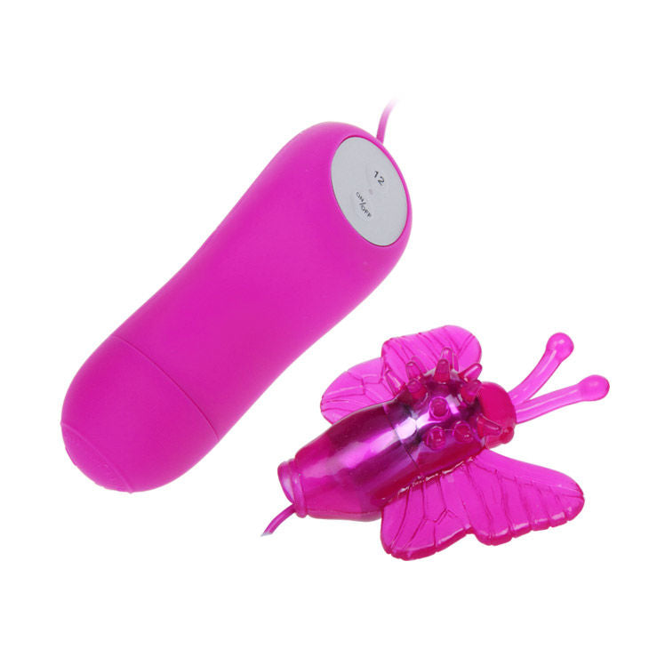 BAILE - VIBRADOR ESTIMULADOR DE BORBOLETA SECRETO PRETTY LOVE 12V