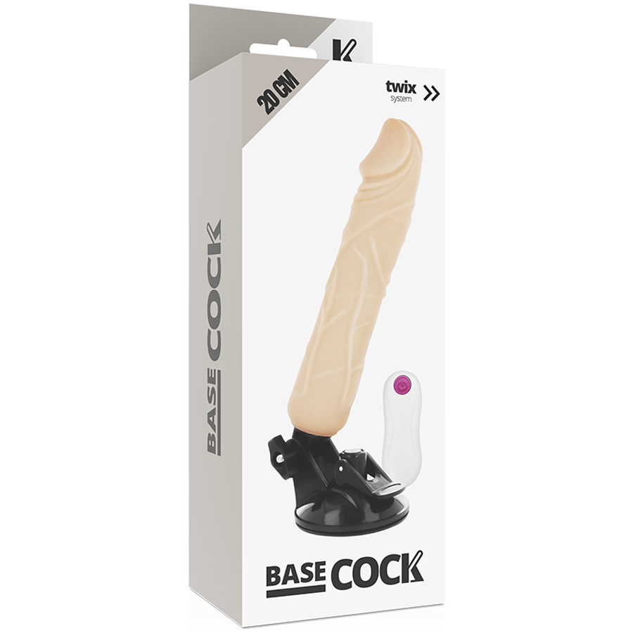 BASECOCK - VIBRADOR DE CONTROLE REMOTO NATURAL REALISTA 20 CM -O- 4 CM