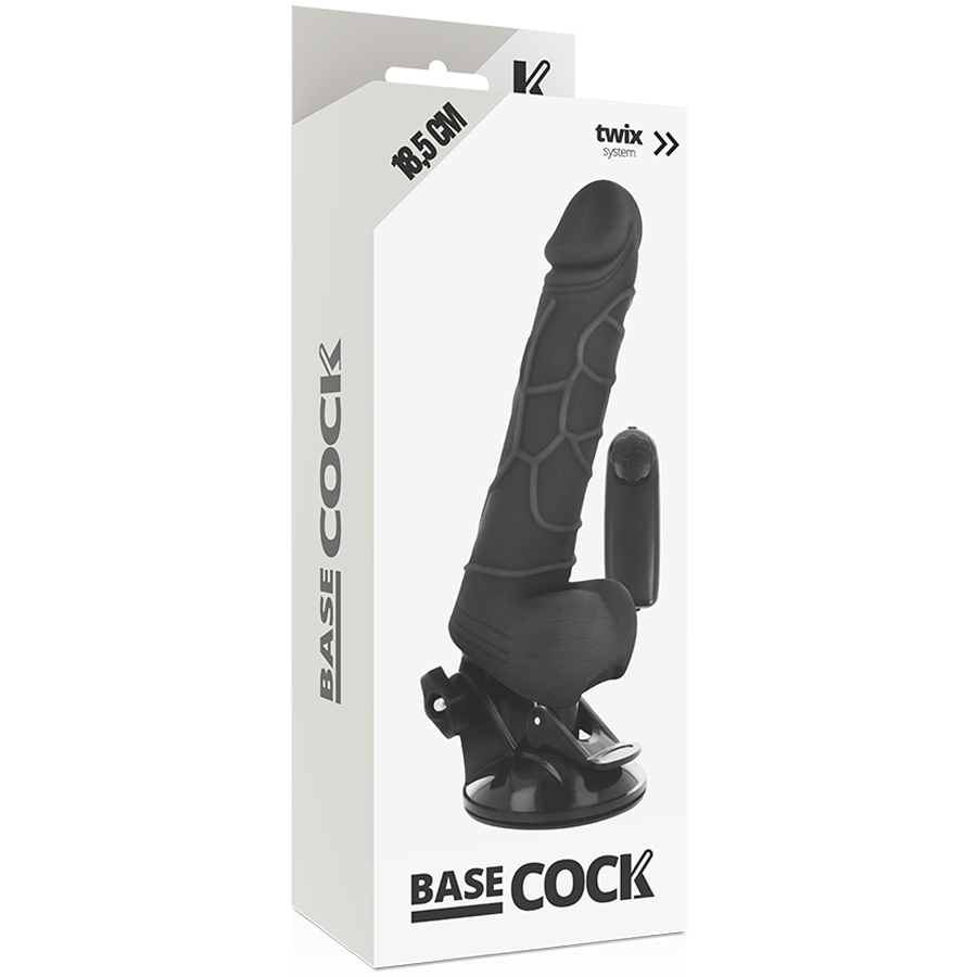 BASECOCK - VIBRADOR DE CONTROLE REMOTO NATURAL REALISTA 18.5 CM -O- 4CM