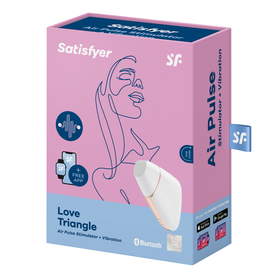 SATISFYER - ESTIMULADOR E VIBRADOR LOVE TRIANGLE PRETO