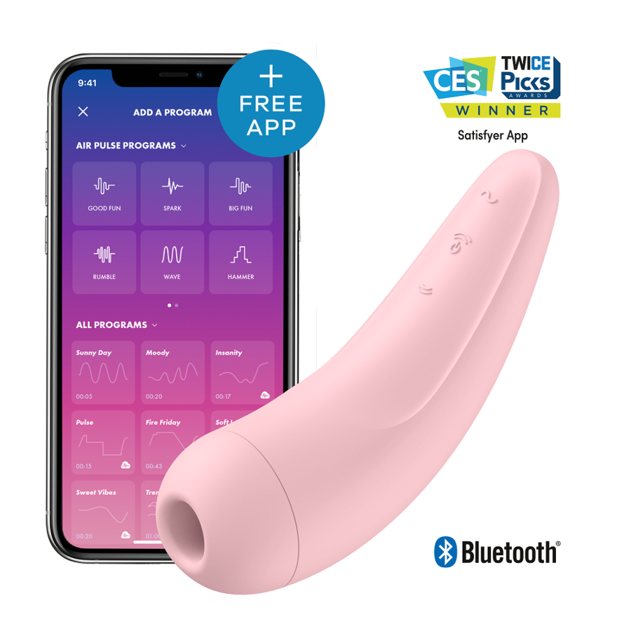 SATISFYER - CURVY 1 + VERMELHO ROSA